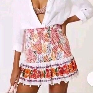 Farm Rio smocked miniskirt